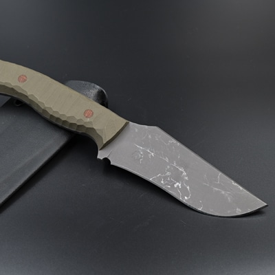 Hunting Knife Oberon with a OD Green G10 handle